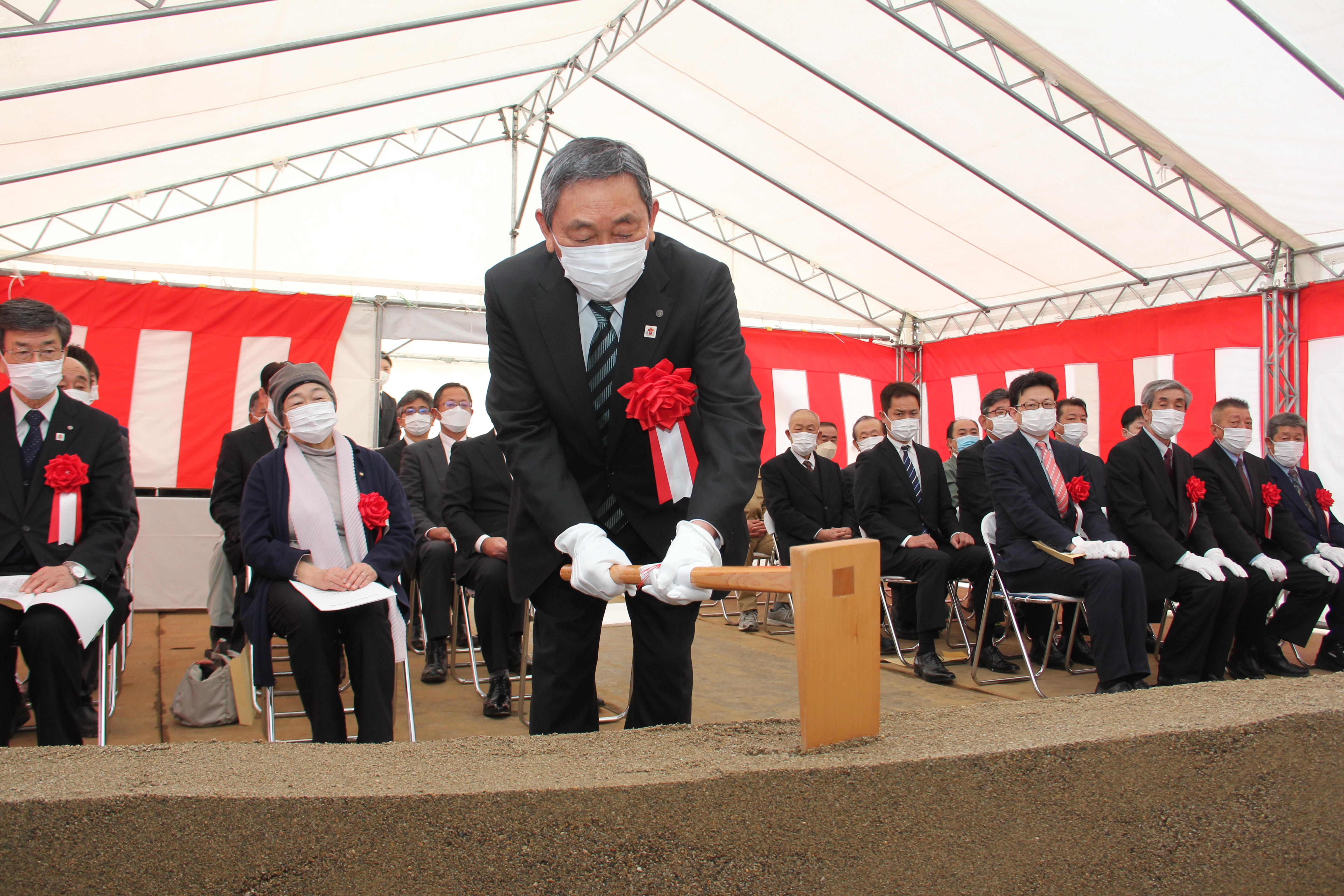 (仮称)七戸町総合アリーナ新築工事地鎮祭が挙行されました